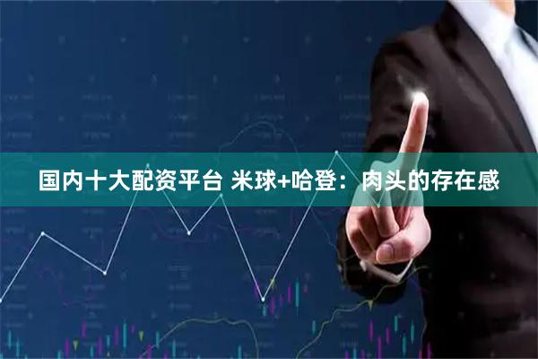 国内十大配资平台 米球+哈登：肉头的存在感